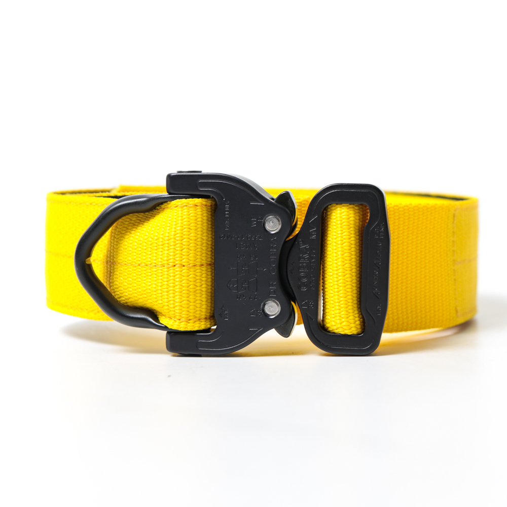 Custom Halsband 40mm Gelb G3 52 - 59cm | Schnalle : Cobra Oliv