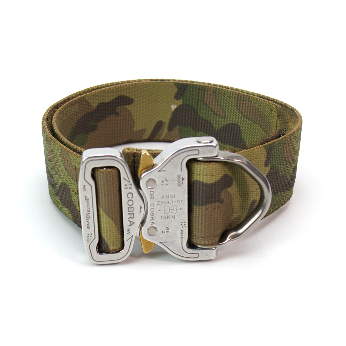 Custom Halsband 45mm Multicam Green G2 46 - 53cm | Schnallen : D Ring Cobra Oliv