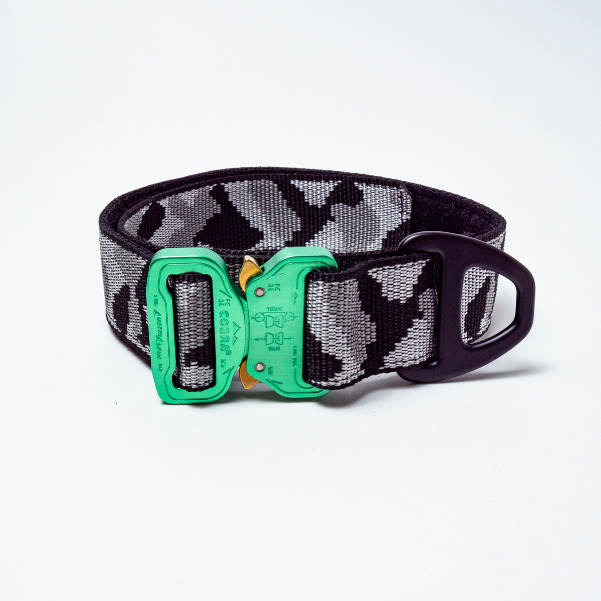 Custom Halsband 40mm Camouflage silber G2 46 - 53cm | Schnalle : Cobra Poliert D Ring