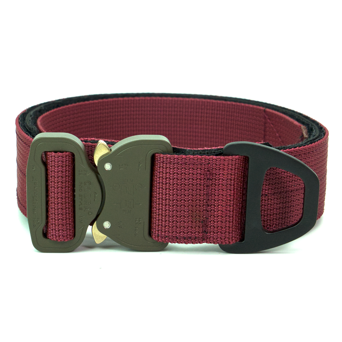 Custom Halsband 40mm Bordeaux G4 58 - 65cm | Schnalle : Cobra Blau