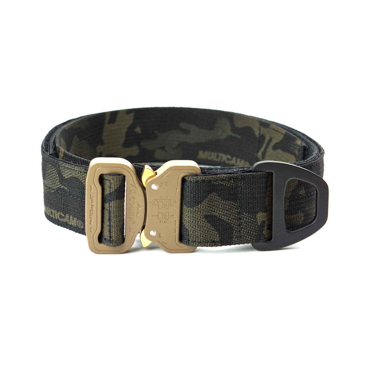 Custom Halsband 40mm Multicam Black G3 52 - 59cm | Schnalle : Cobra Grün