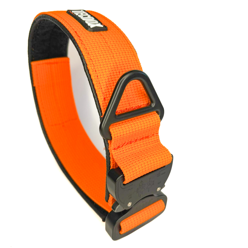 Universalhalsband 40mm Lederpolster Orange G4 58 - 65cm