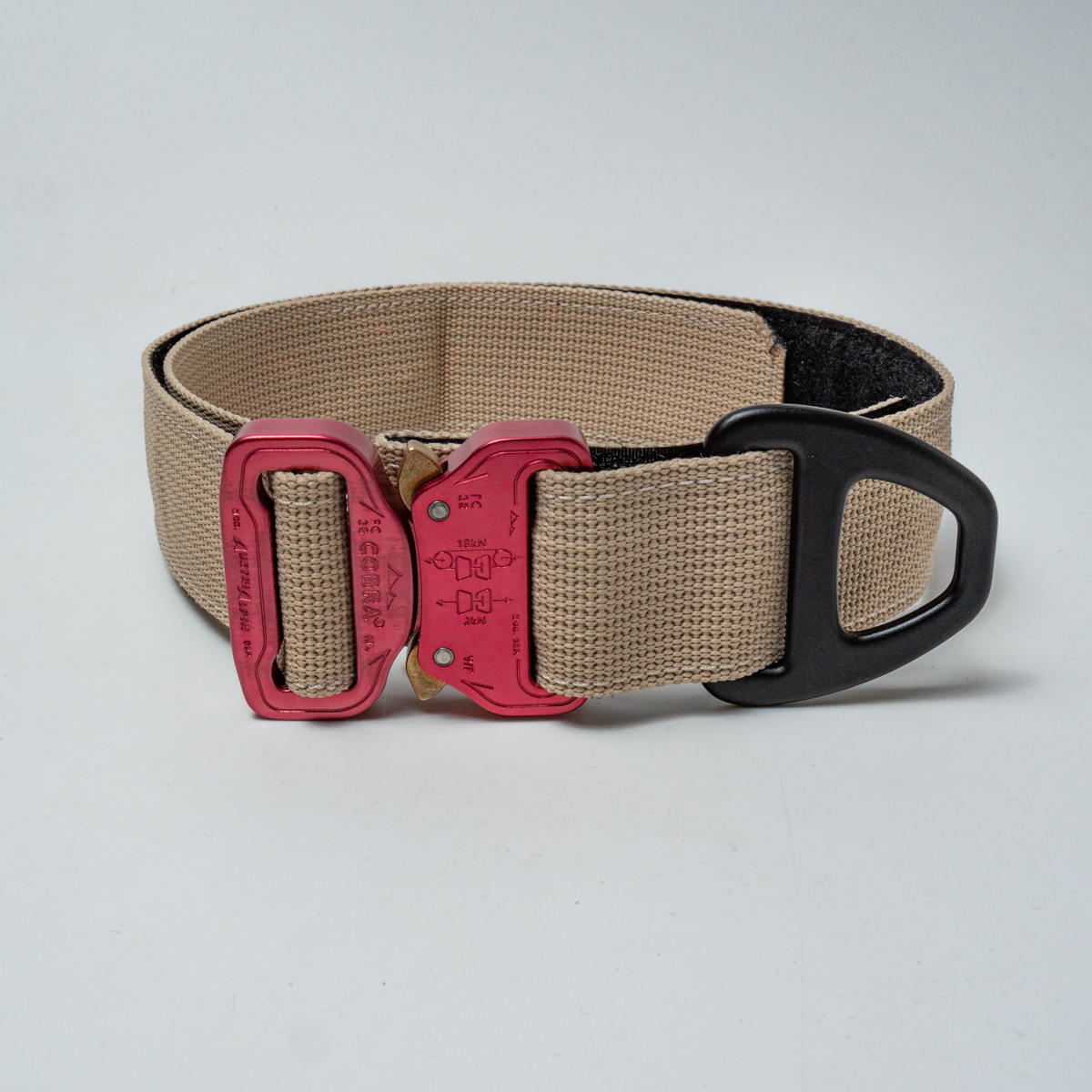 Custom Halsband 40mm Creme G4 58 - 65cm | Schnalle : Cobra Blau