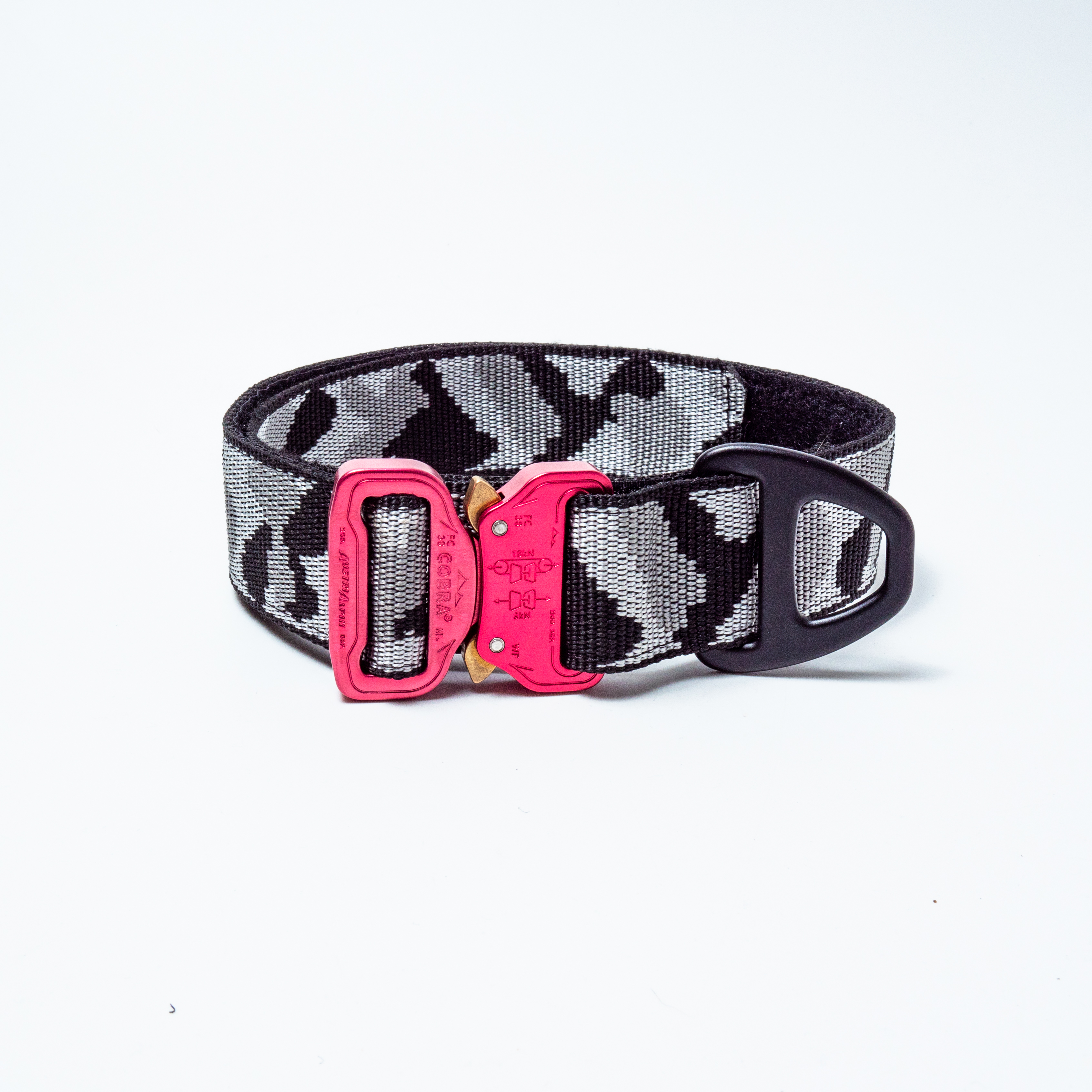 Custom Halsband 40mm Camouflage silber G2 46 - 53cm | Schnalle : Cobra Poliert D Ring