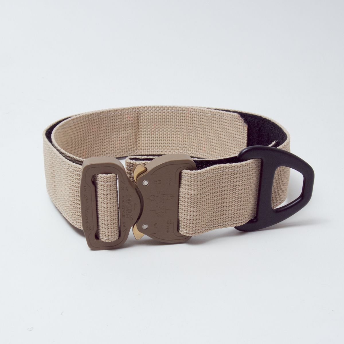 Custom Halsband 40mm Creme G4 58 - 65cm | Schnalle : Cobra Blau