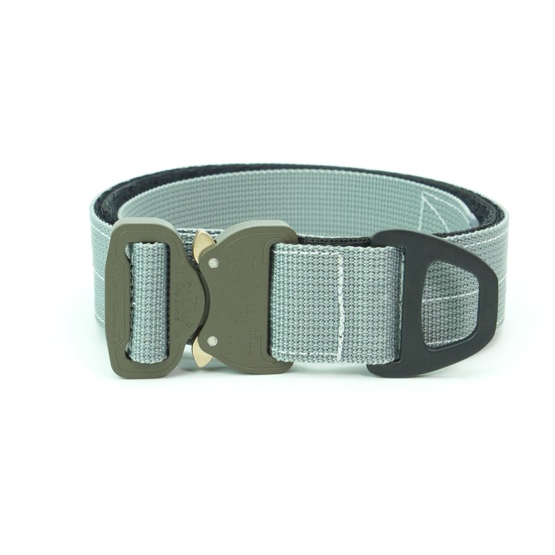 Custom Halsband 40mm Grau G3 52 - 59cm | Schnalle : Cobra Pink