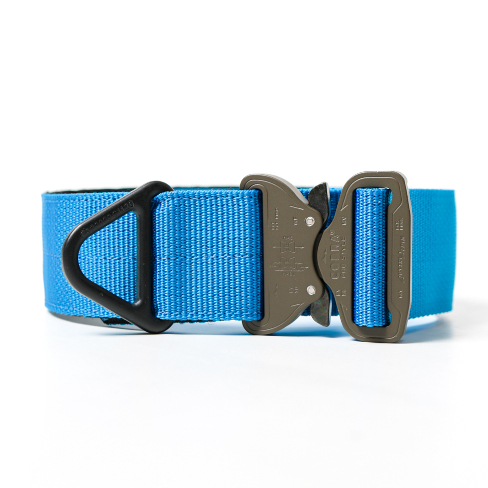 Custom Halsband 50mm Blau G5 63 - 83cm | Schnalle : Cobra Coyote