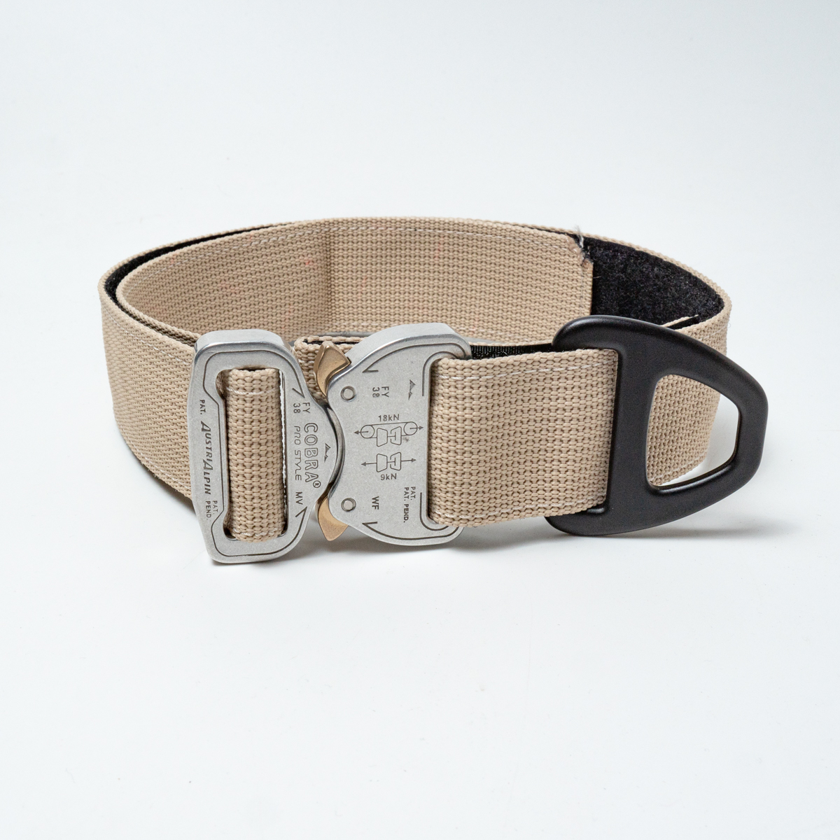 Custom Halsband 40mm Creme G4 58 - 65cm | Schnalle : Cobra Blau