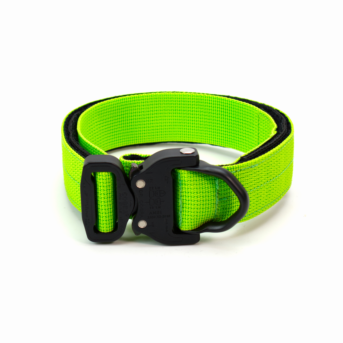 Custom Halsband 40mm Grün G1 38 - 47cm | Schnalle : Cobra Poliert