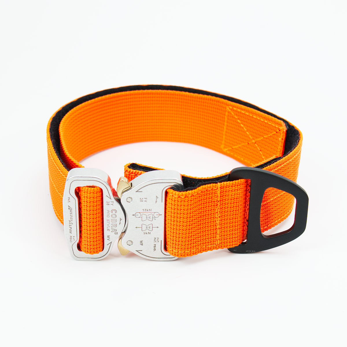 Custom Halsband 40mm Orange G4 58 - 65cm | Schnalle : Cobra Poliert