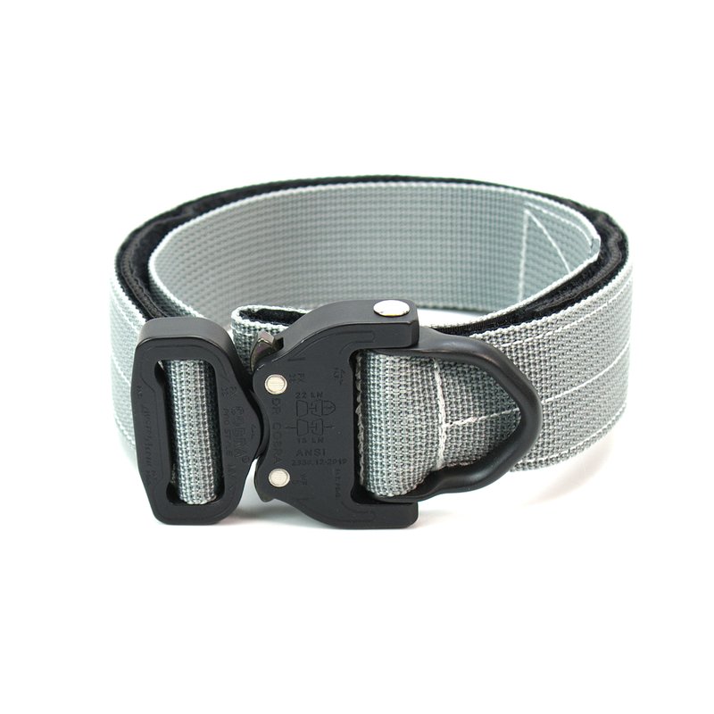 Custom Halsband 40mm Grau G3 52 - 59cm | Schnalle : Cobra Pink