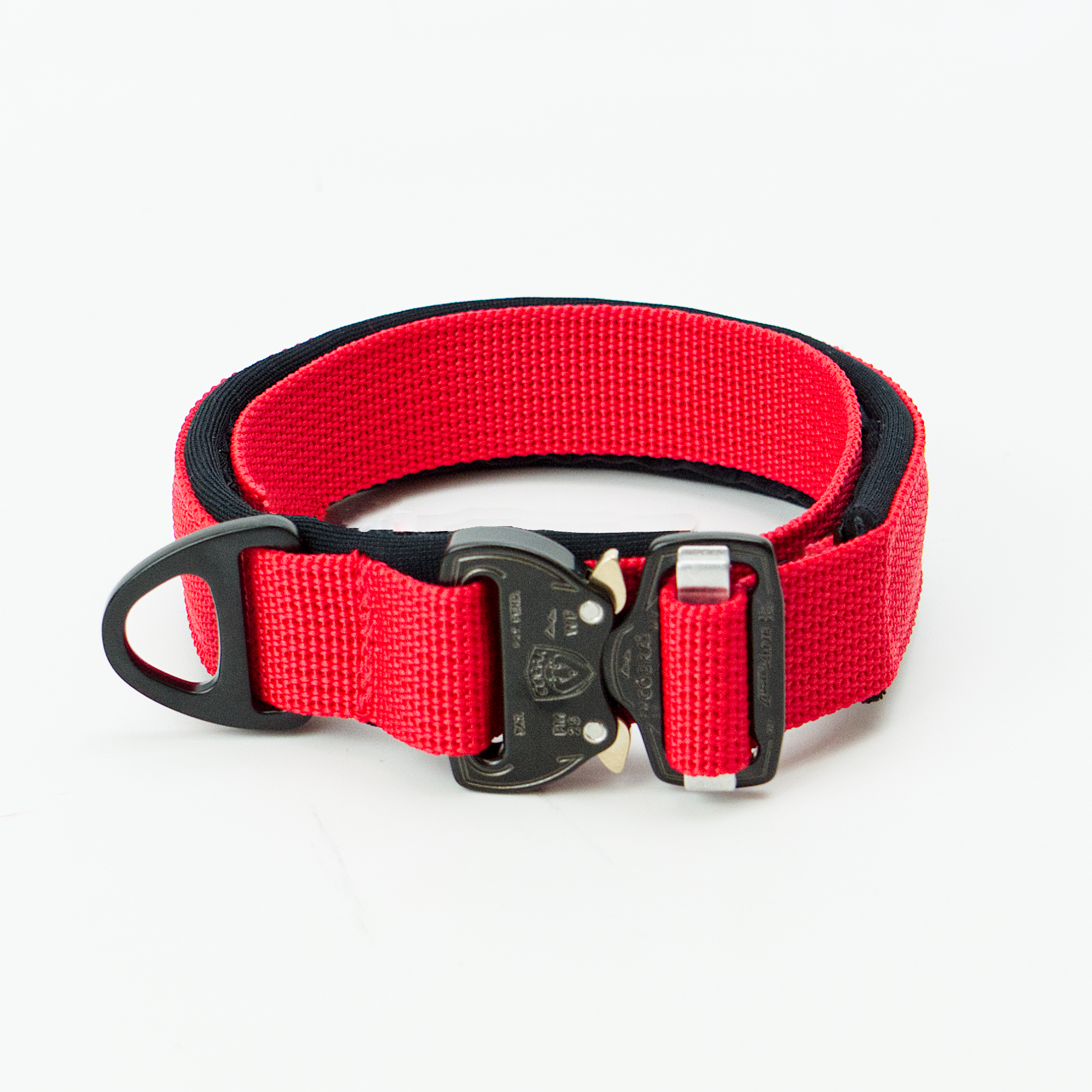 Custom Halsband 25mm Farbe Gurtband : Camo Schwarz/Silber | Grösse : G1 30cm - 40cm