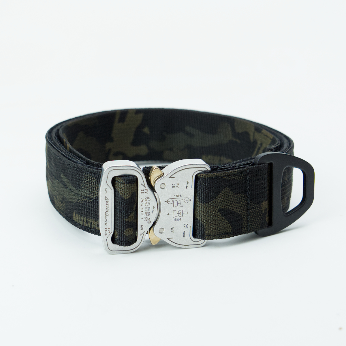 Custom Halsband 40mm Multicam Black G3 52 - 59cm | Schnalle : Cobra Grün