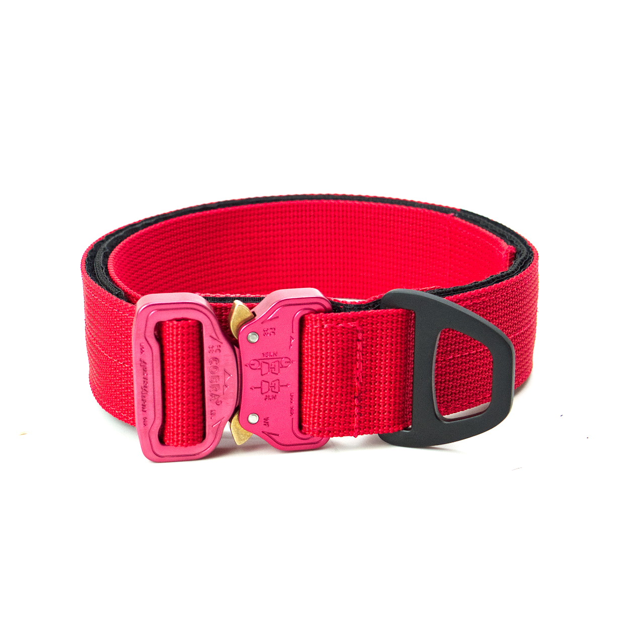 Custom Halsband 40mm Rot G3 52 - 59cm | Schnalle : Cobra Oliv