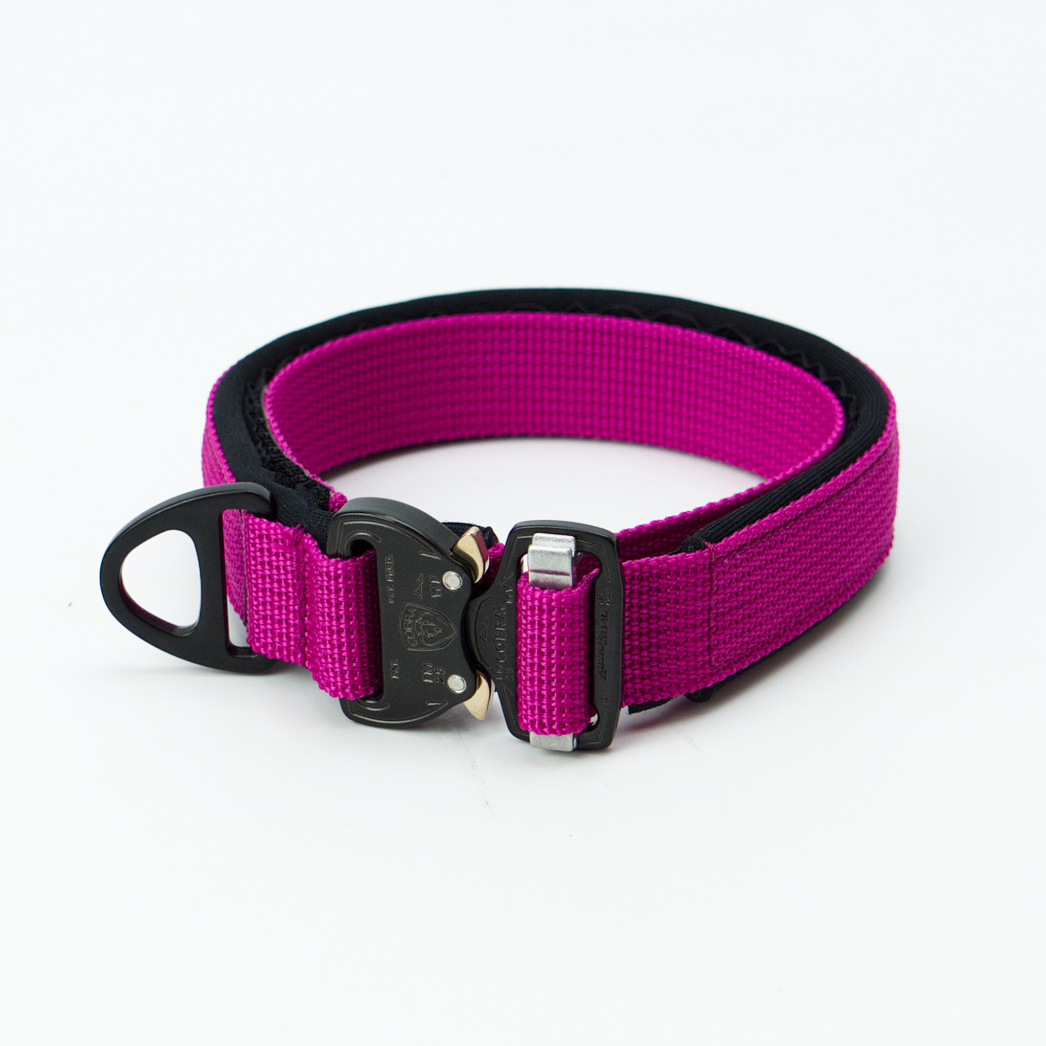 Custom Halsband 25mm Farbe Gurtband : Camo Schwarz/Silber | Grösse : G1 30cm - 40cm