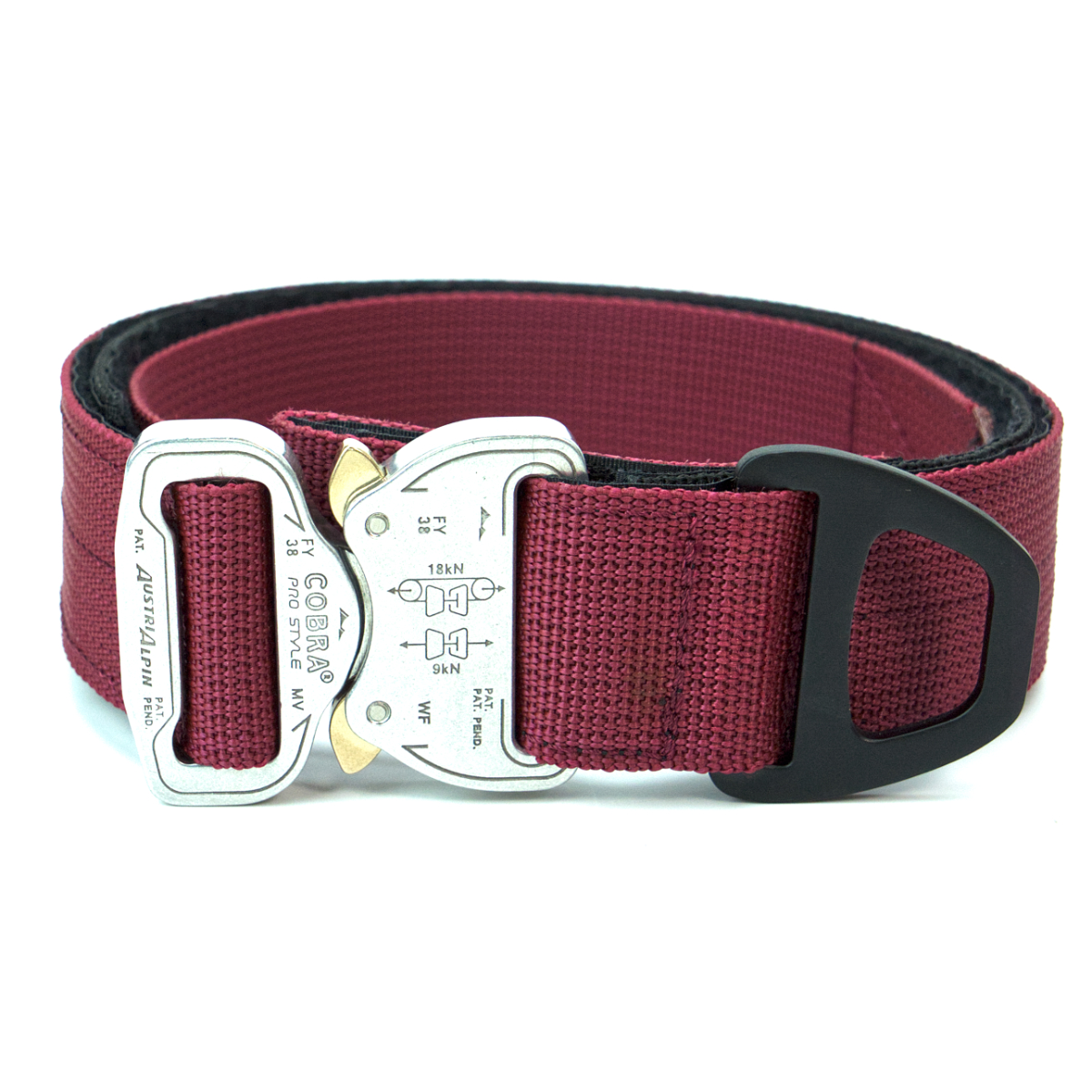 Custom Halsband 40mm Bordeaux G4 58 - 65cm | Schnalle : Cobra Blau