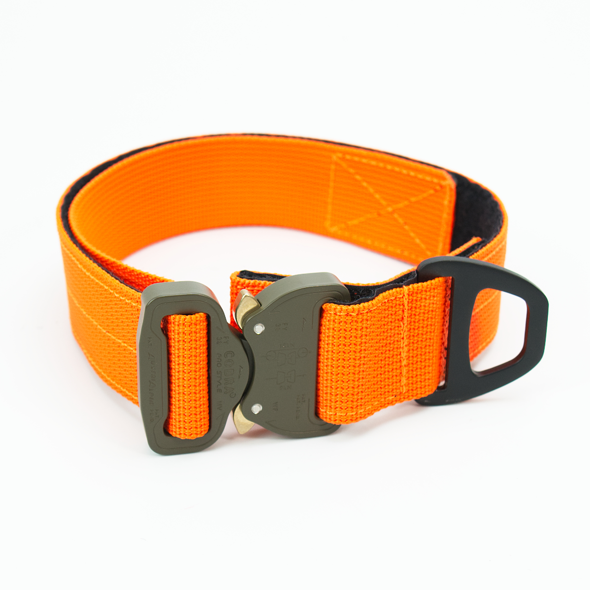 Custom Halsband 40mm Orange G4 58 - 65cm | Schnalle : Cobra Poliert