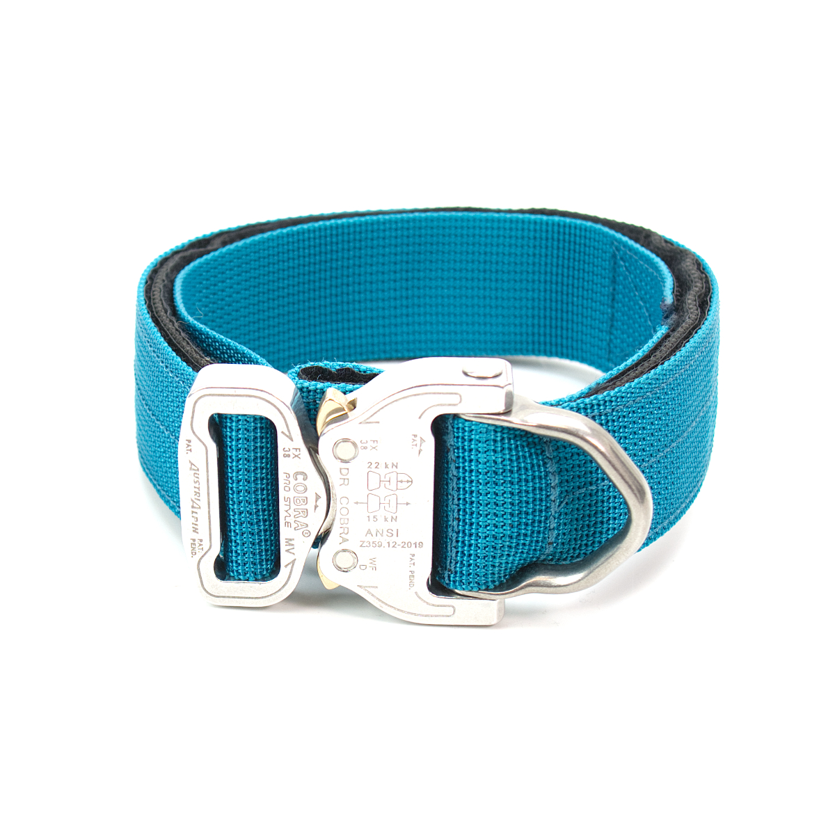 Custom Halsband 40mm Petrol G1 38 - 47cm | Schnalle : Cobra Oliv