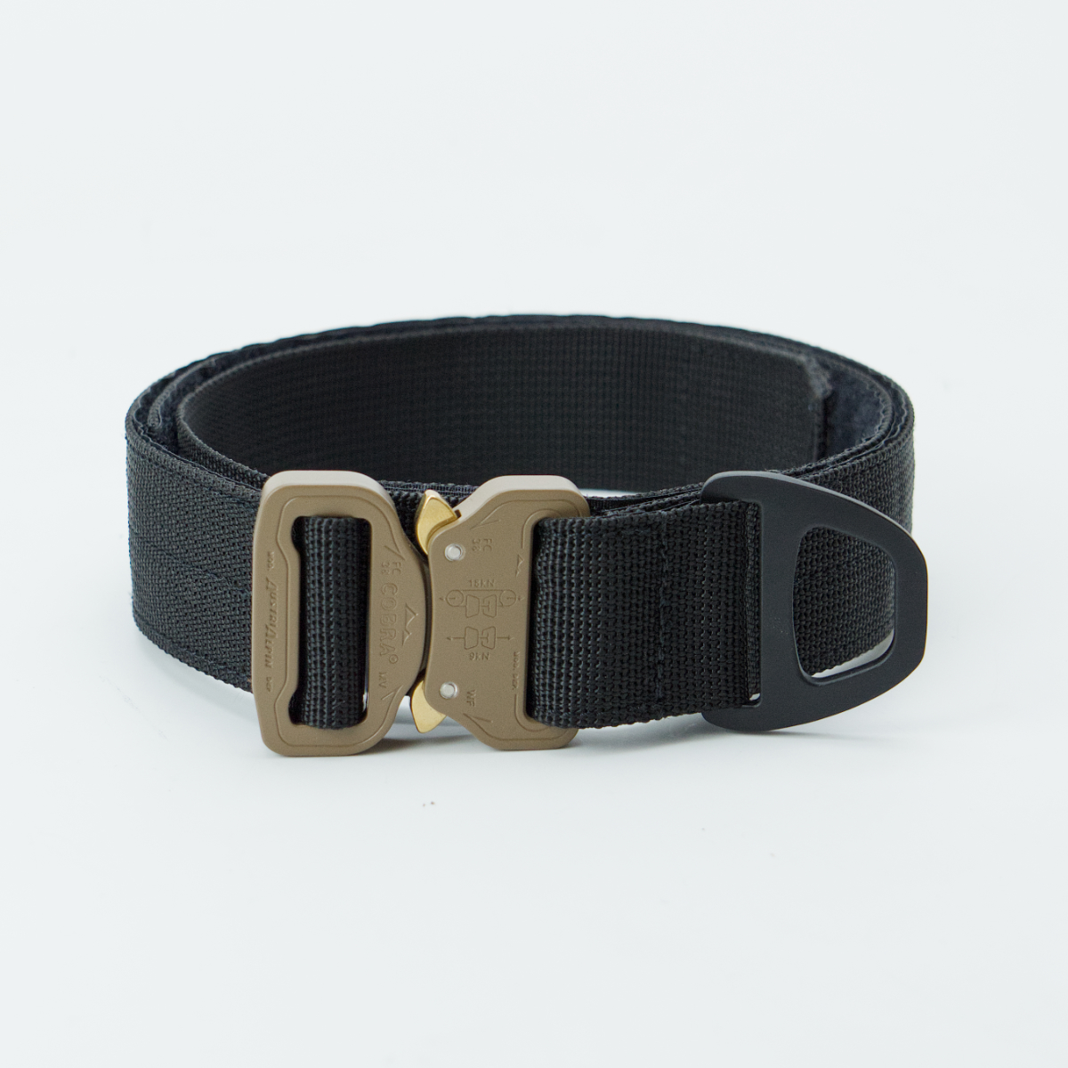Custom Halsband 40mm Schwarz  G2 46 - 53cm | Schnalle : Cobra Blau