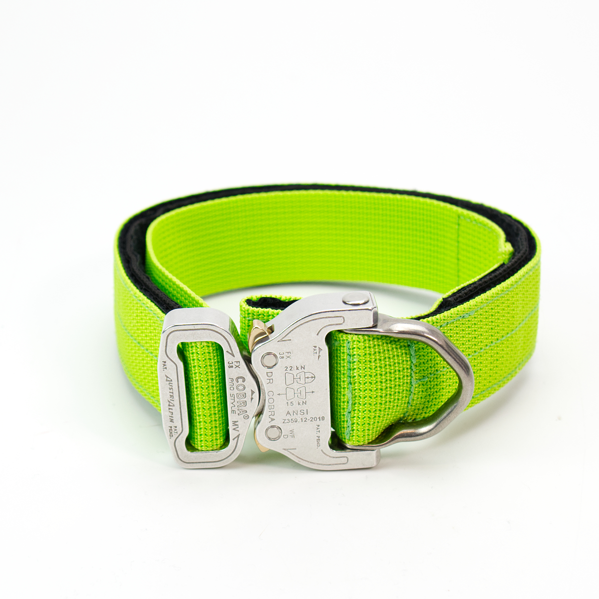 Custom Halsband 40mm Grün G1 38 - 47cm | Schnalle : Cobra Poliert