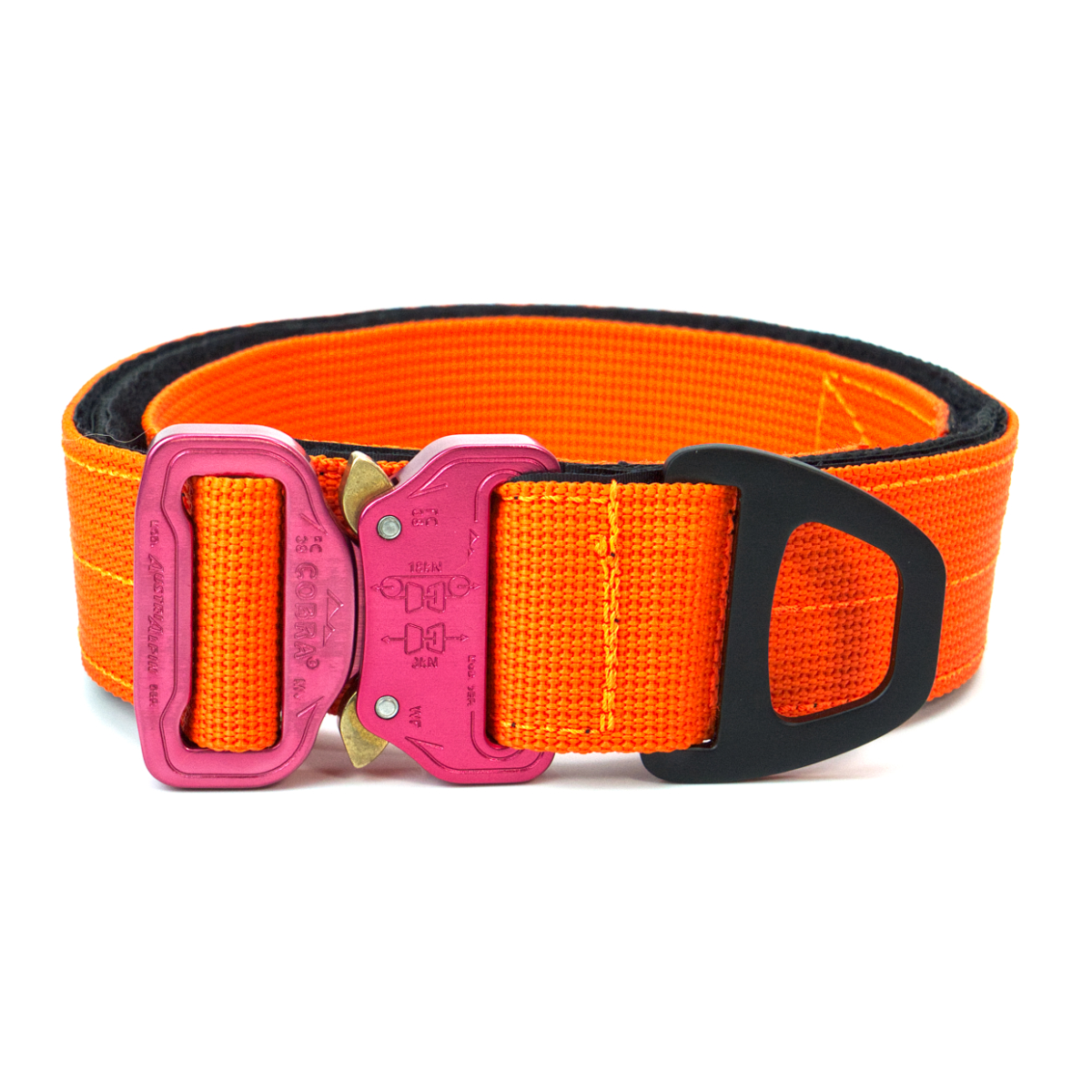 Custom Halsband 40mm Orange G4 58 - 65cm | Schnalle : Cobra Poliert
