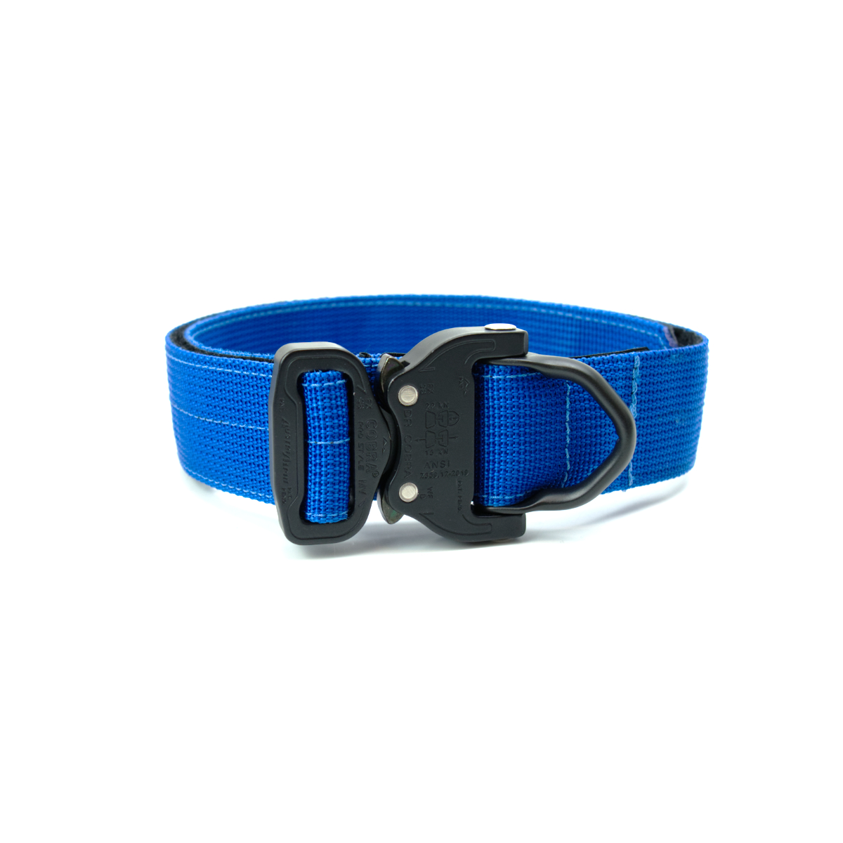 Custom Halsband 40mm Blau G1 38 - 47cm | Schnalle : Cobra Oliv