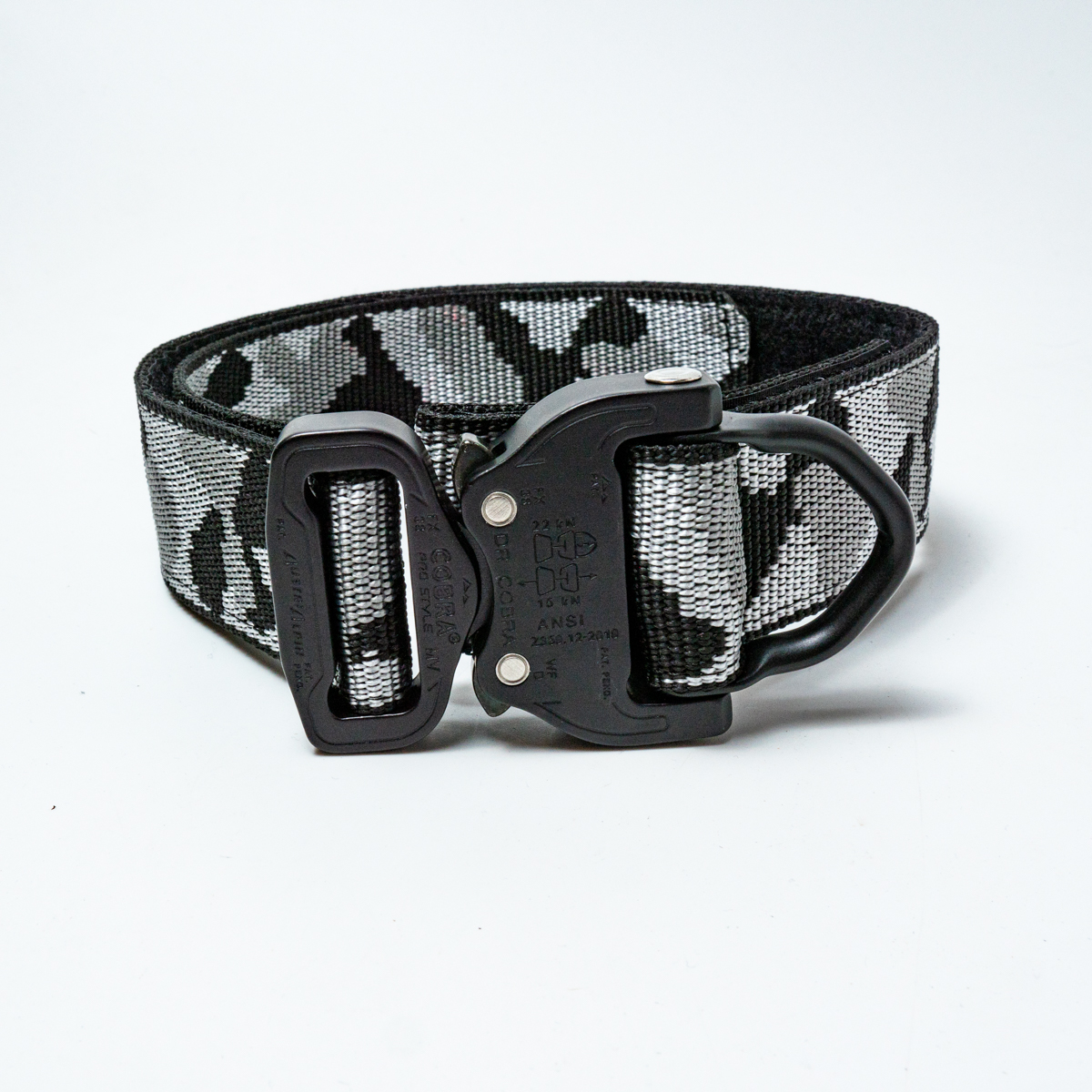 Custom Halsband 40mm Camouflage silber G1 38 - 47cm | Schnalle : Cobra Grün