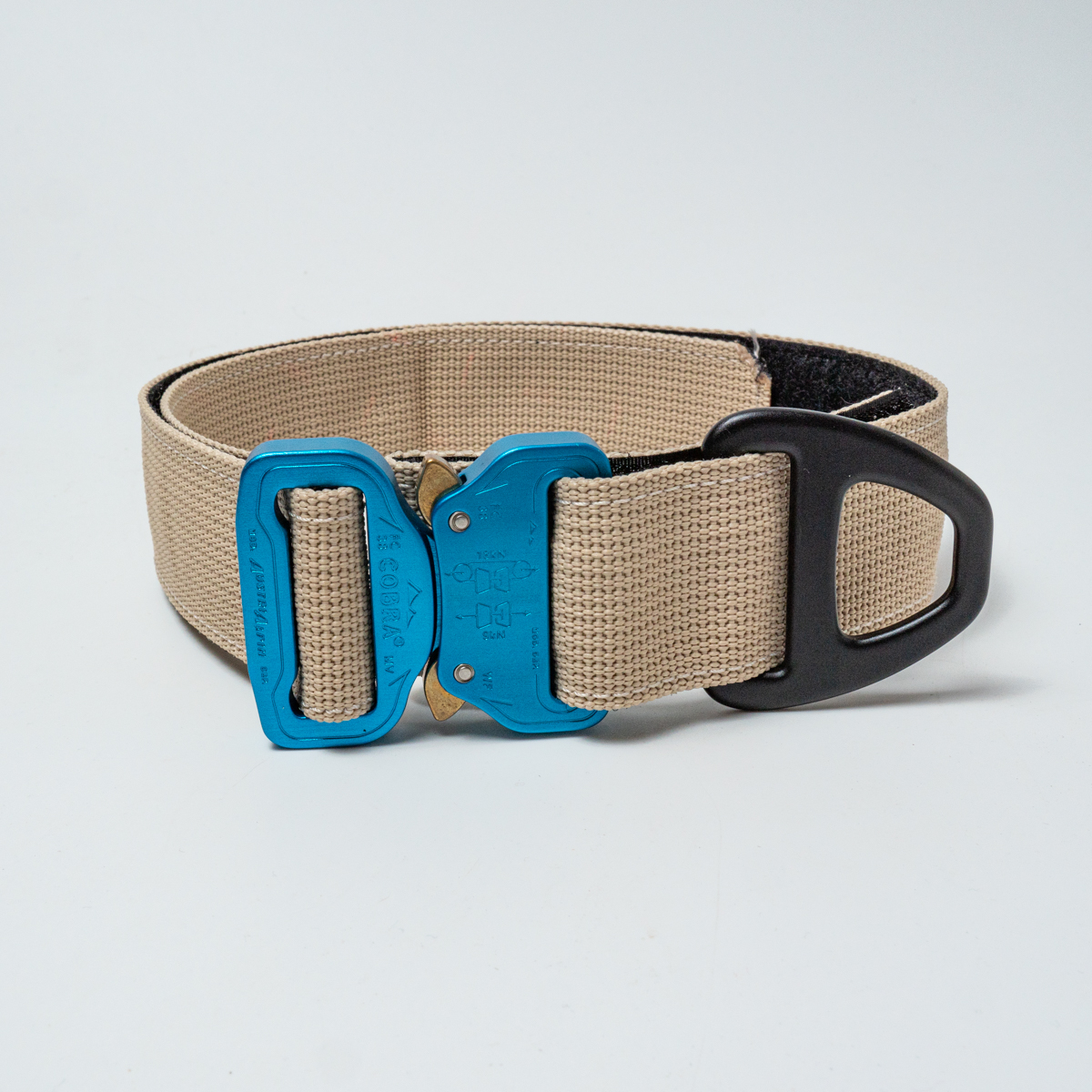 Custom Halsband 40mm Creme G4 58 - 65cm | Schnalle : Cobra Blau