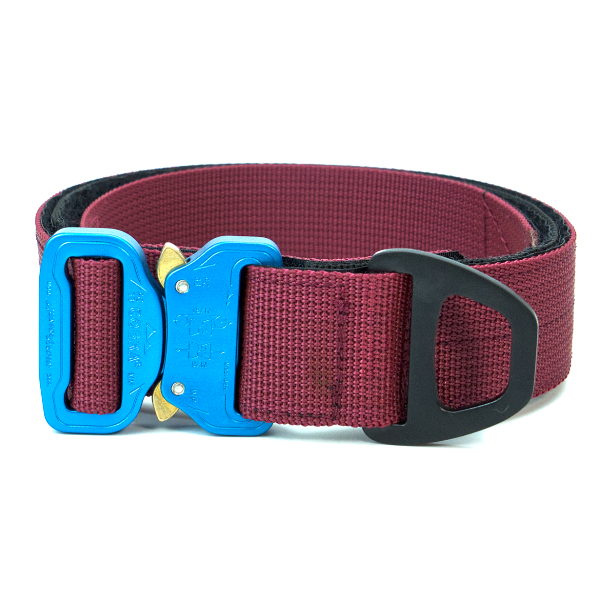 Custom Halsband 40mm Bordeaux G4 58 - 65cm | Schnalle : Cobra Blau