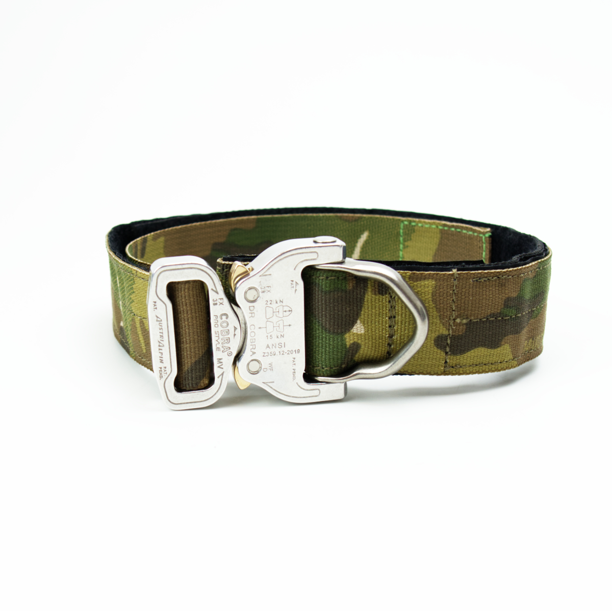 Custom Halsband 40mm Multicam Green G3 52 - 59cm | Schnalle : Cobra Blau