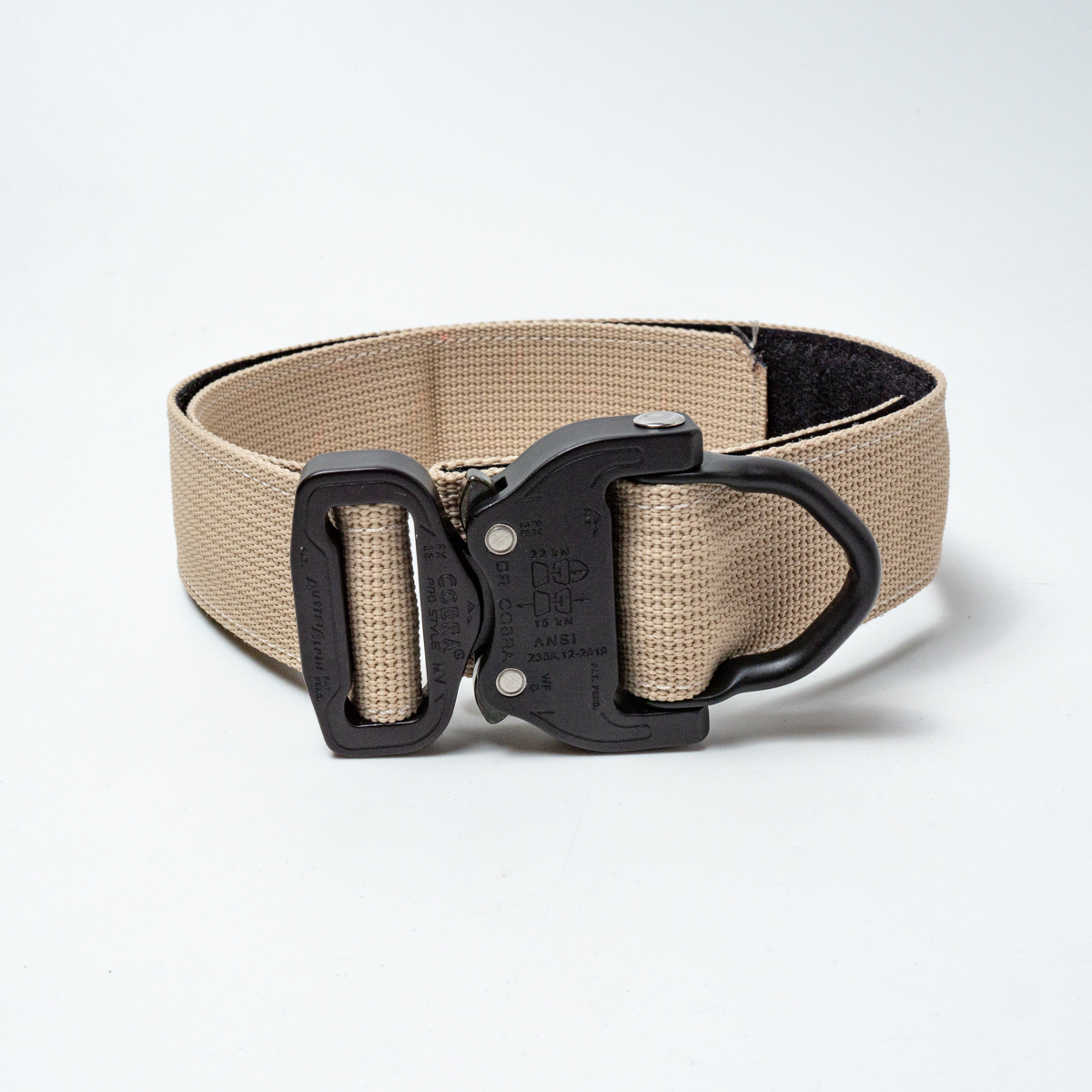 Custom Halsband 40mm Creme G4 58 - 65cm | Schnalle : Cobra Blau
