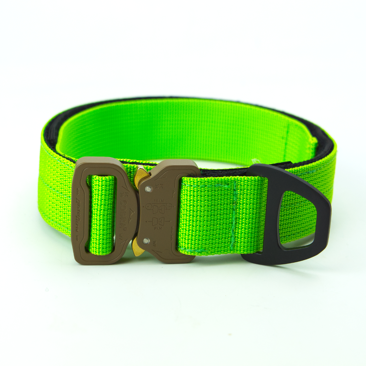 Custom Halsband 40mm Grün G1 38 - 47cm | Schnalle : Cobra Poliert
