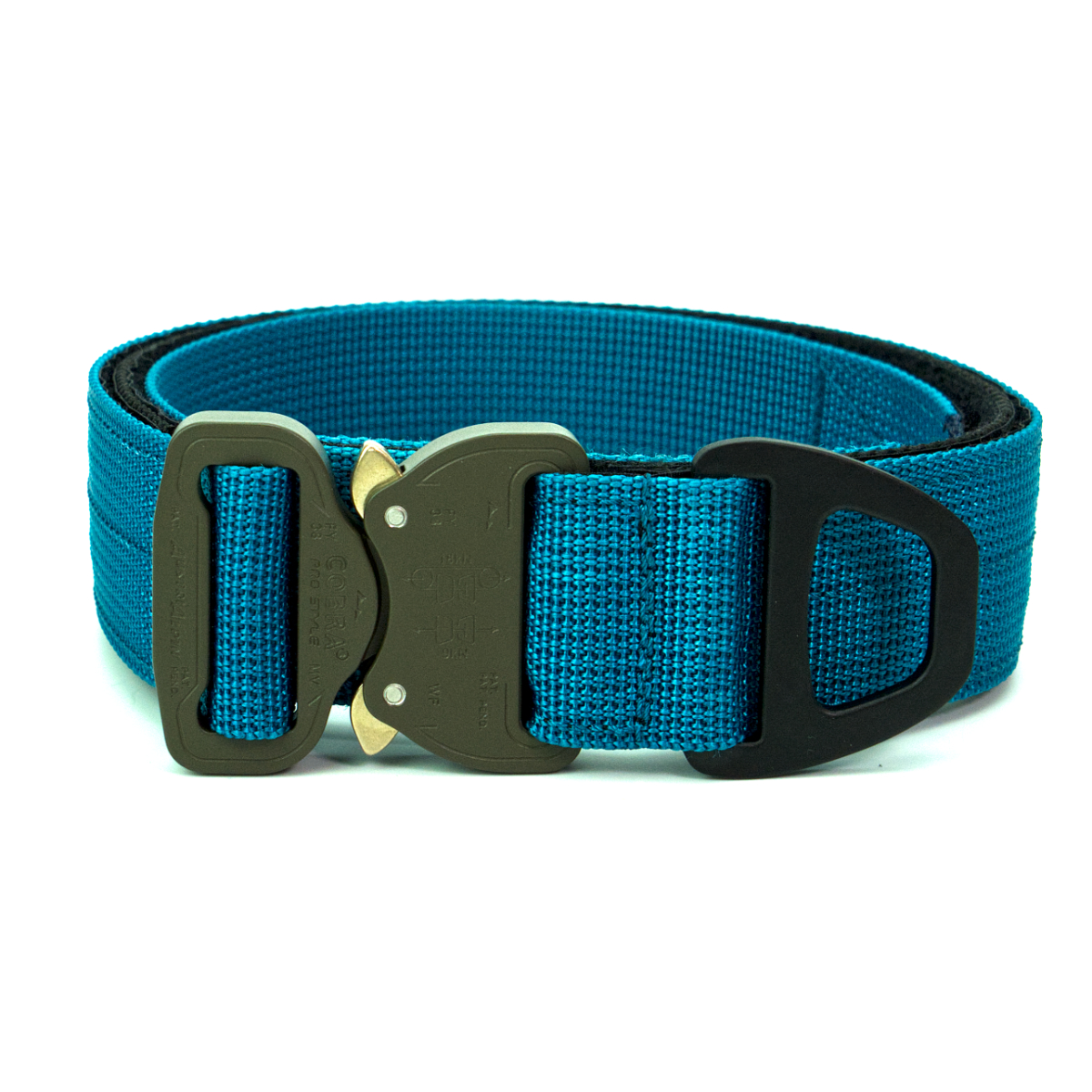 Custom Halsband 40mm Petrol G1 38 - 47cm | Schnalle : Cobra Oliv