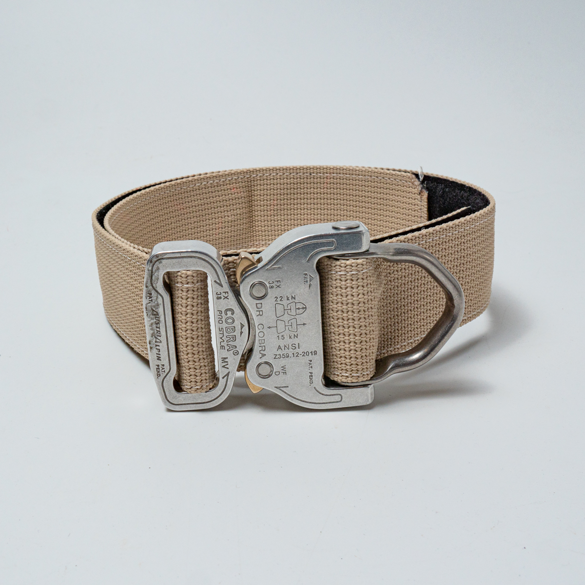 Custom Halsband 40mm Creme G4 58 - 65cm | Schnalle : Cobra Blau