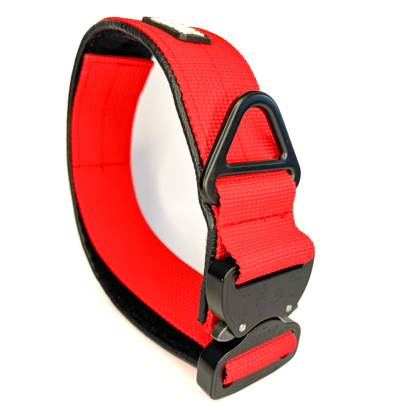 Universalhalsband 40mm Lederpolster Rot G4 58 - 65cm