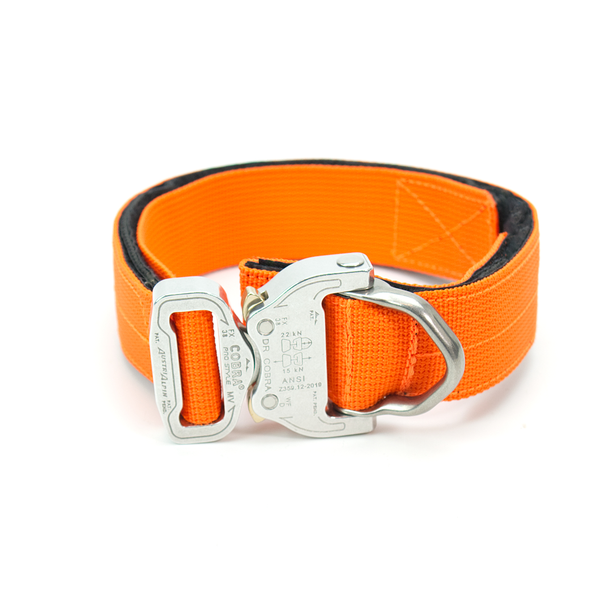Custom Halsband 40mm Orange G4 58 - 65cm | Schnalle : Cobra Poliert