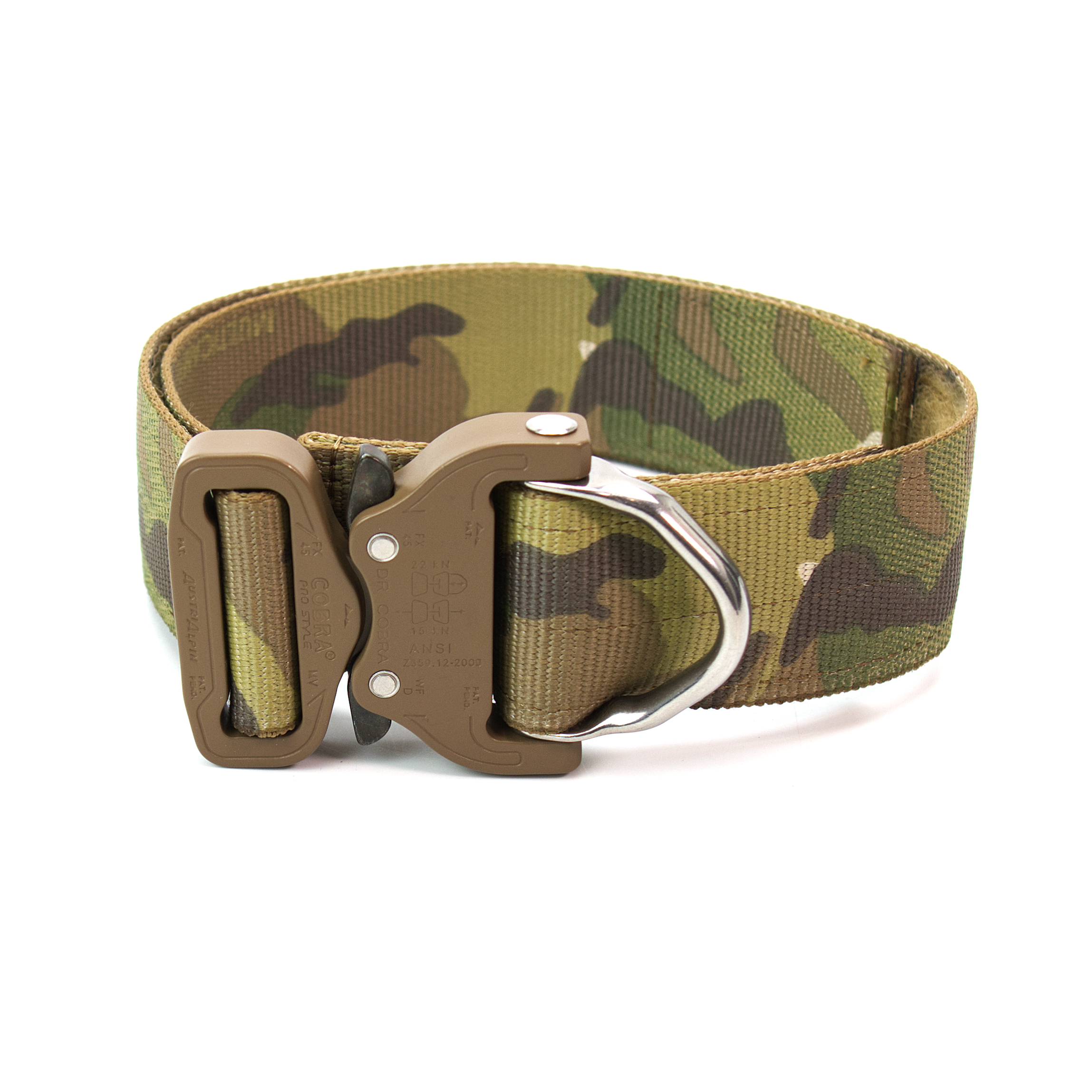 Custom Halsband 45mm Multicam Green G2 46 - 53cm | Schnallen : D Ring Cobra Oliv
