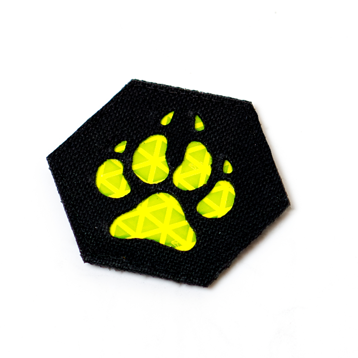 Patch Pfote schwarz / gelb K9 sechseckig 