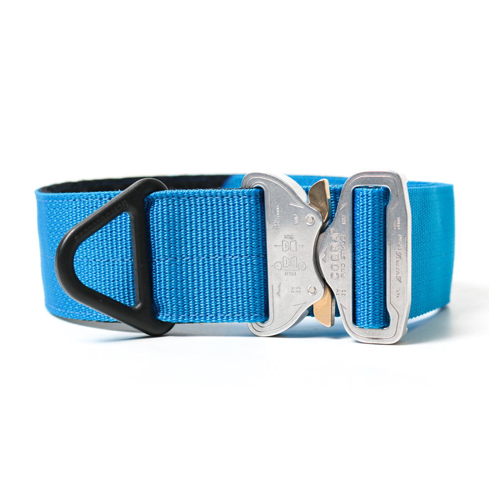 Custom Halsband 50mm Blau G5 63 - 83cm | Schnalle : Cobra Coyote