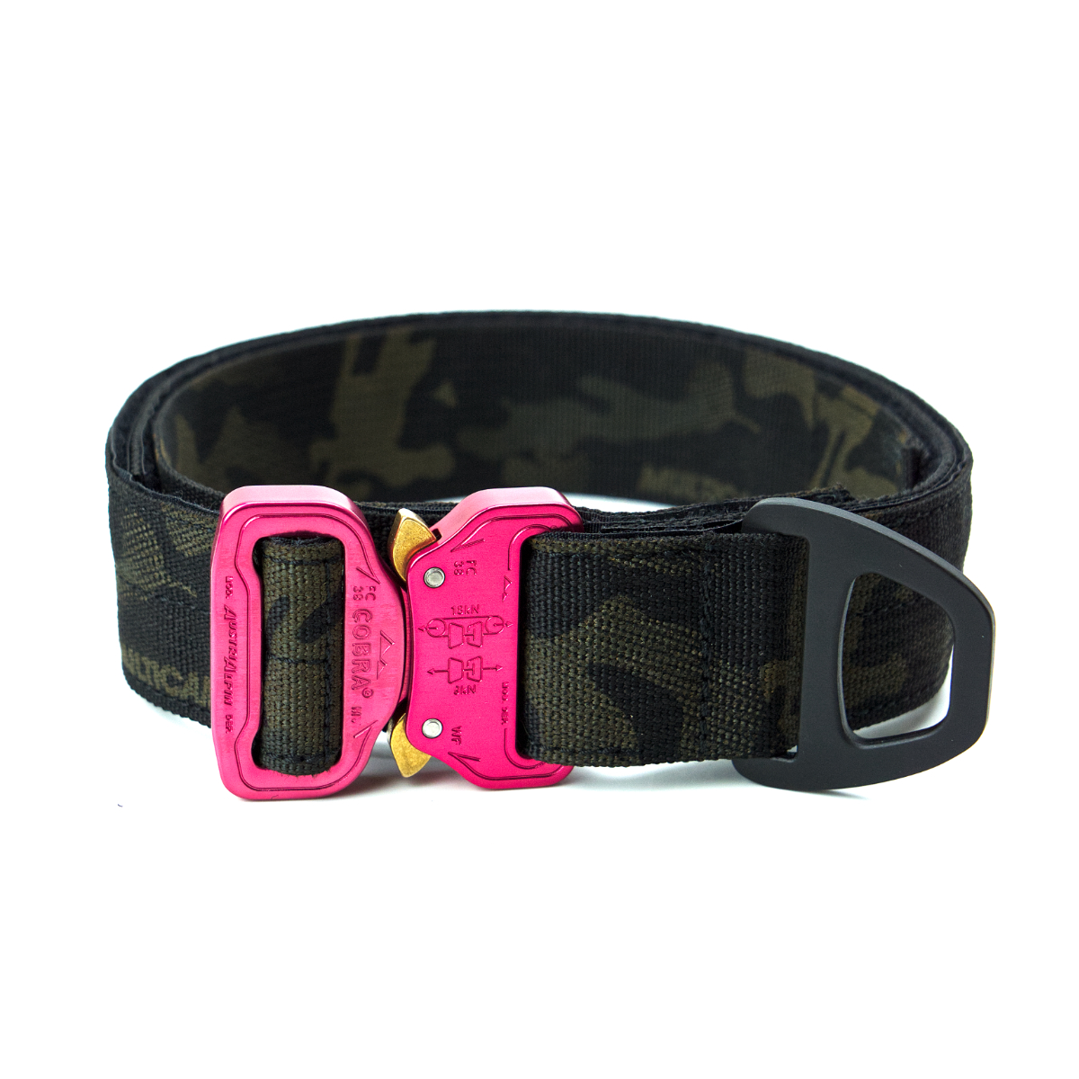 Custom Halsband 40mm Multicam Black G3 52 - 59cm | Schnalle : Cobra Grün