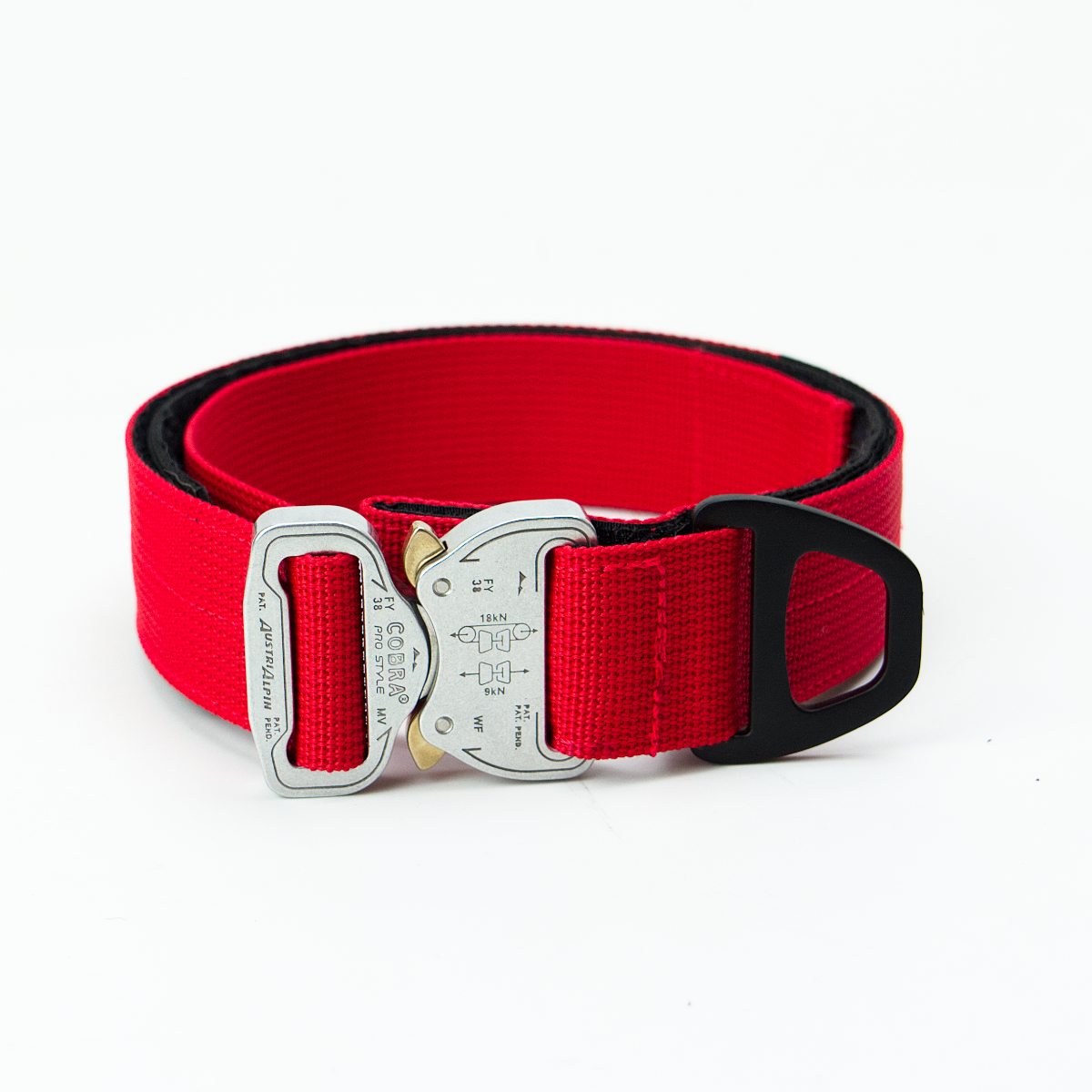 Custom Halsband 40mm Rot G3 52 - 59cm | Schnalle : Cobra Oliv