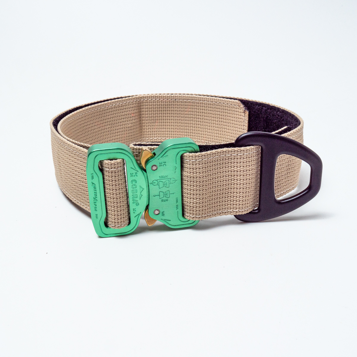 Custom Halsband 40mm Creme G4 58 - 65cm | Schnalle : Cobra Blau
