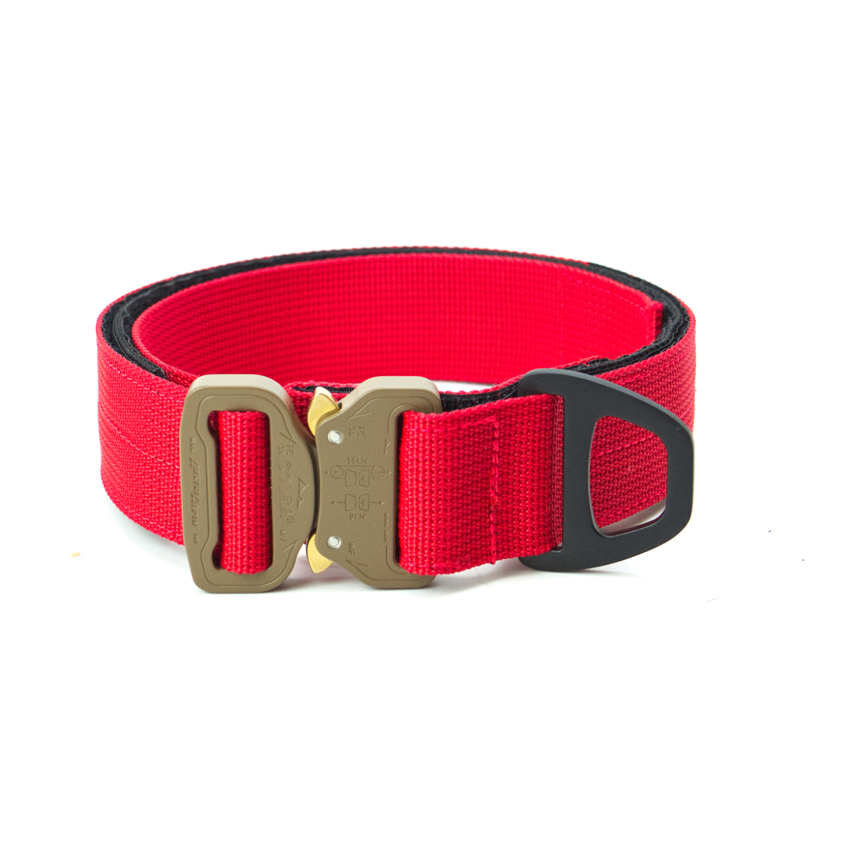 Custom Halsband 40mm Rot G3 52 - 59cm | Schnalle : Cobra Oliv