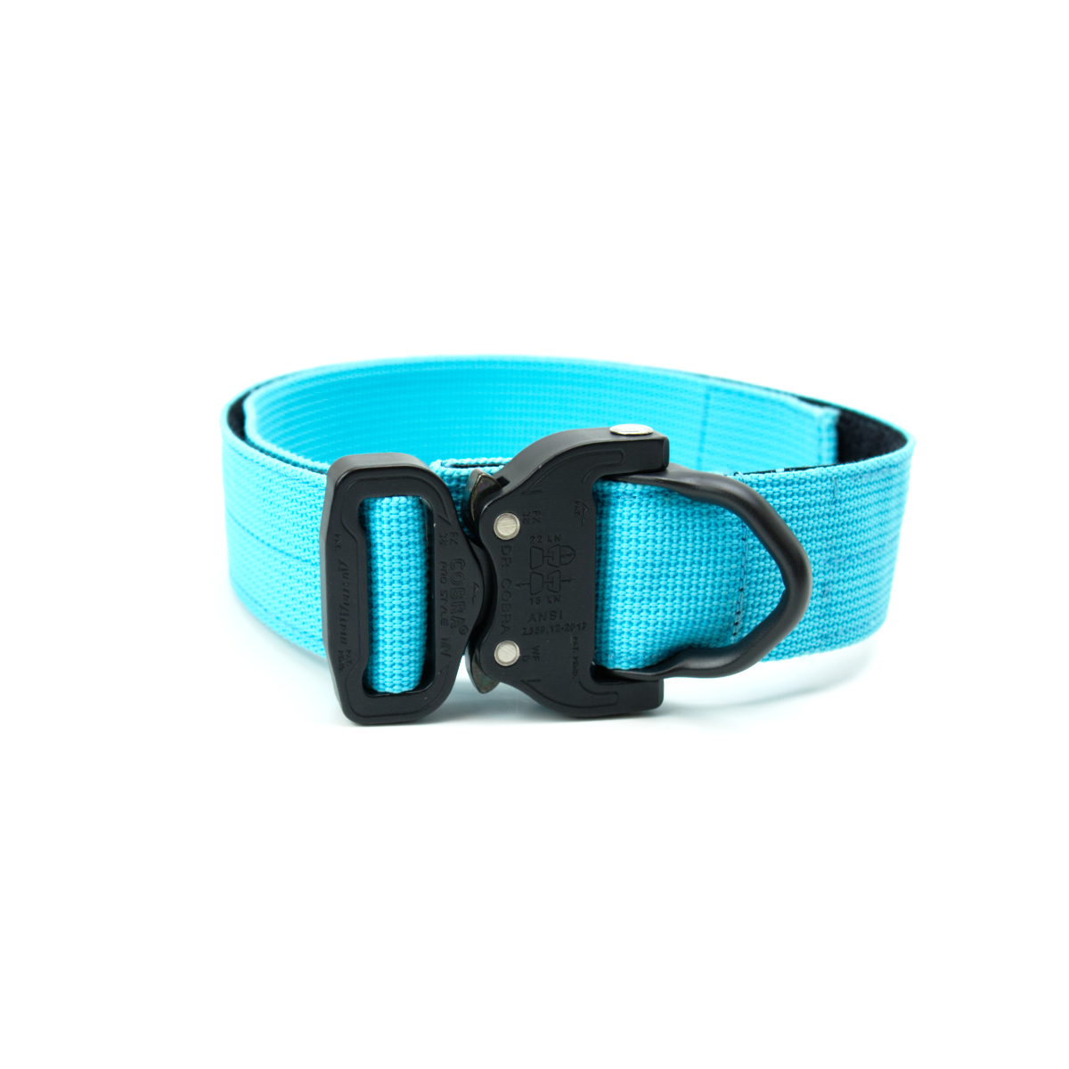Custom Halsband 40mm Hellblau G3 52 - 59cm | Schnalle : Cobra Coyote
