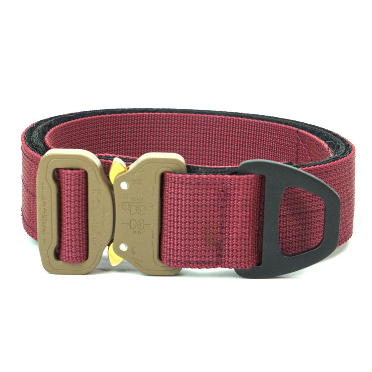 Custom Halsband 40mm Bordeaux G4 58 - 65cm | Schnalle : Cobra Blau