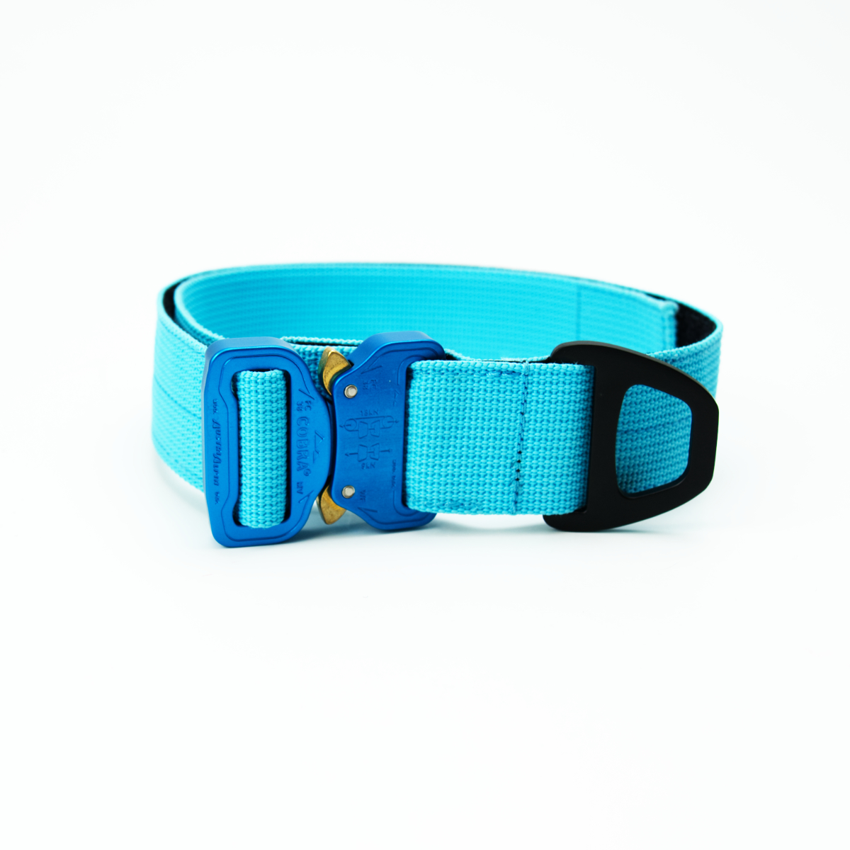 Custom Halsband 40mm Hellblau G3 52 - 59cm | Schnalle : Cobra Coyote