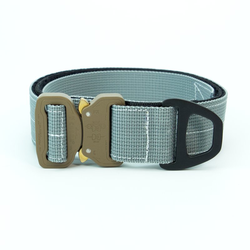 Custom Halsband 40mm Grau G3 52 - 59cm | Schnalle : Cobra Pink