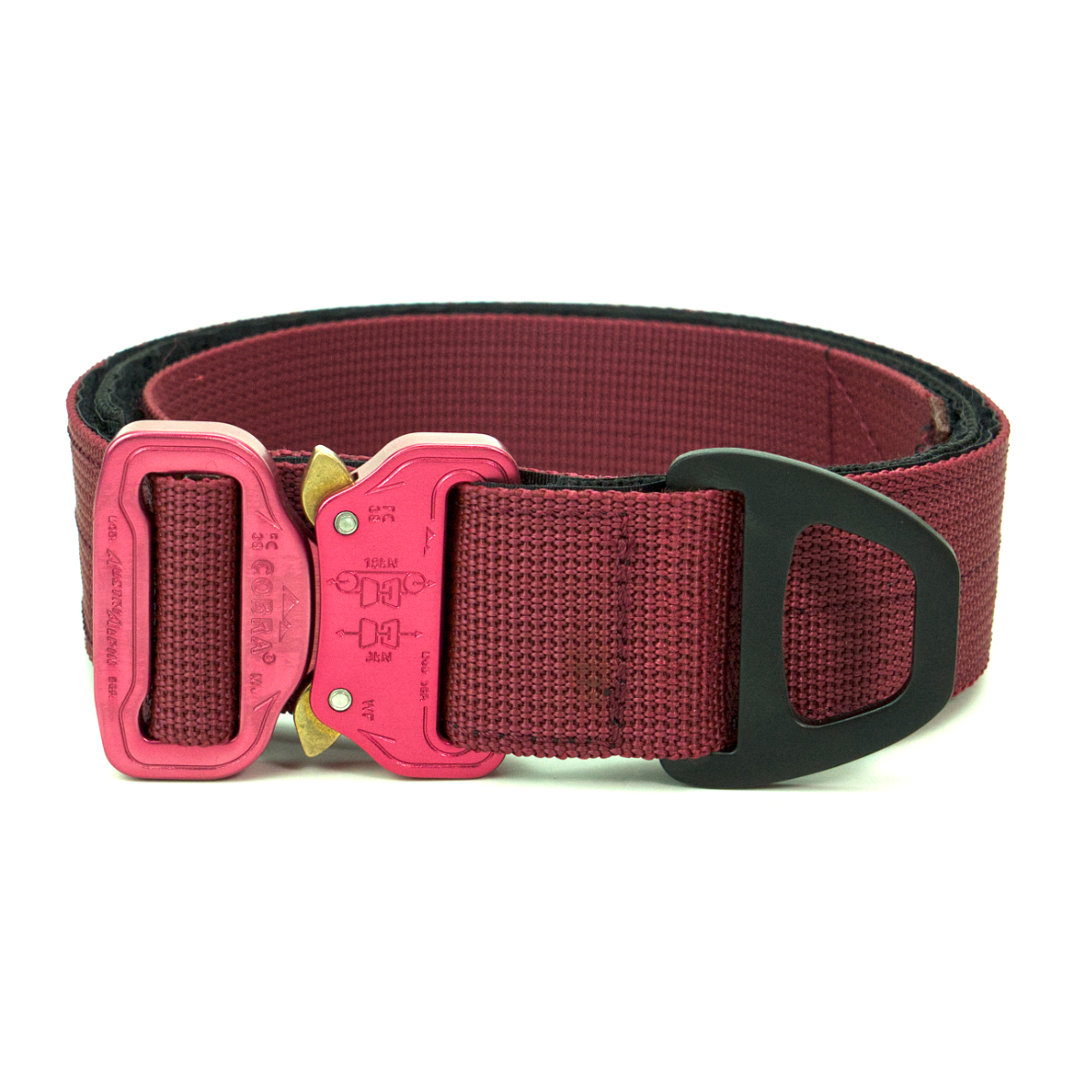 Custom Halsband 40mm Bordeaux G4 58 - 65cm | Schnalle : Cobra Blau