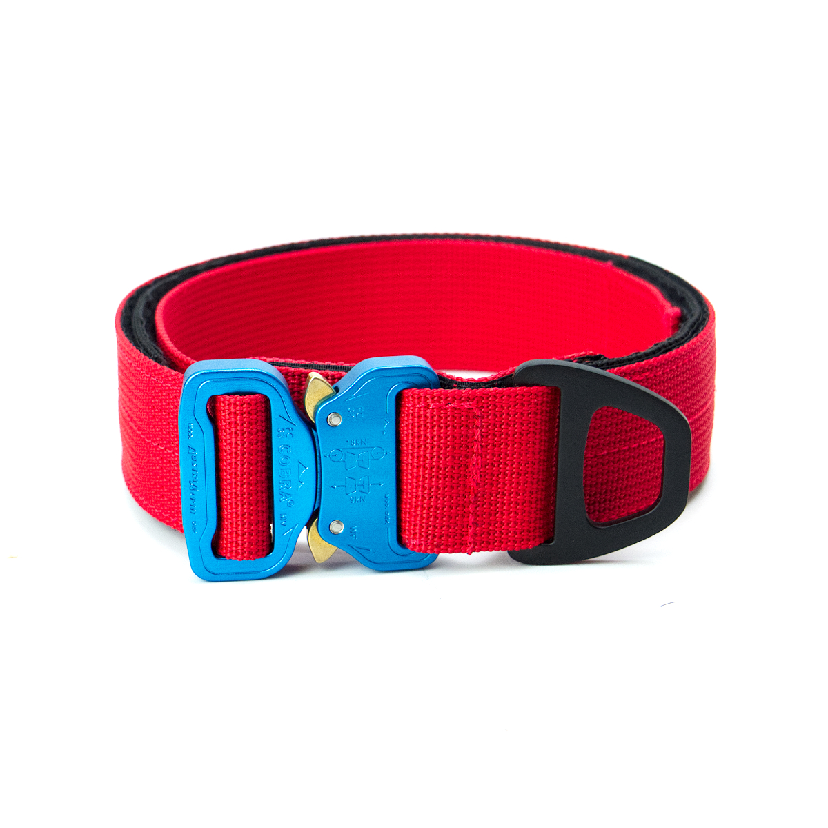 Custom Halsband 40mm Rot G3 52 - 59cm | Schnalle : Cobra Oliv